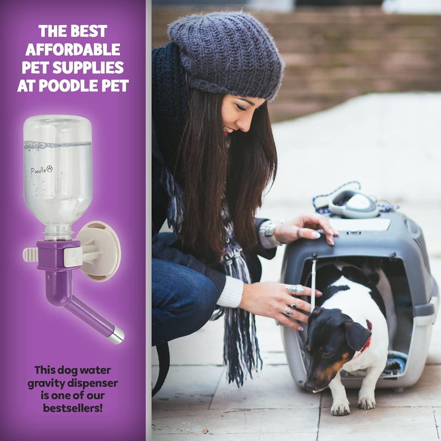Gravity-Fed Cage Water Dispenser – Leak-Proof Spout for Dogs, Cats & Small Animals