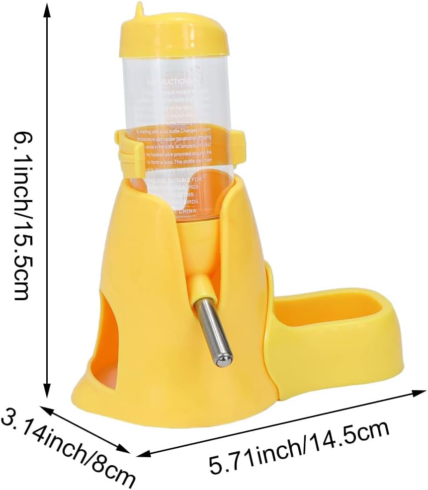 No-Drip Hamster Water Bottle – 80ml Feeder with Food Hut & Removable Base