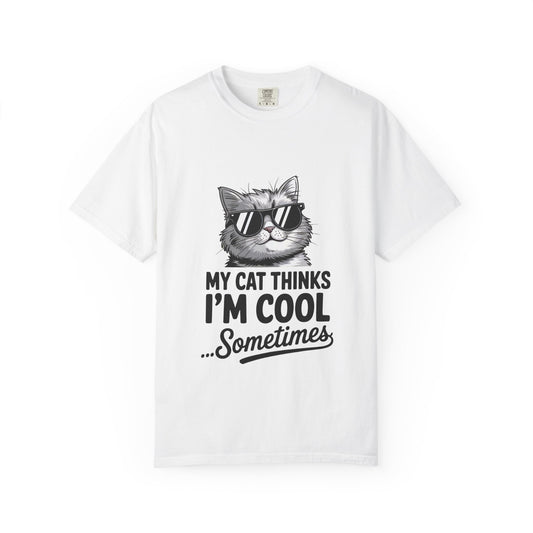 Cool Cat Unisex T-Shirt | Cat Lovers Gift | Funny Pet Tee | Gift for Him/Her | Cute Cat Shirt | Animal Lover Apparel White