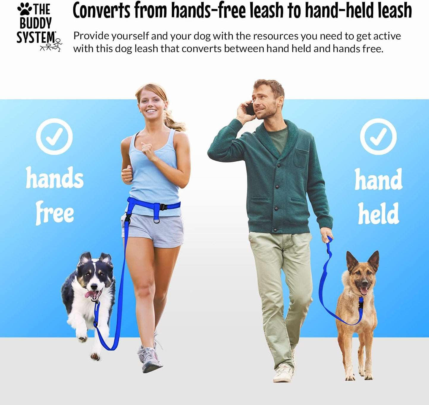Hands-Free Running Dog Leash – Bungee Training Leash with Waist Belt