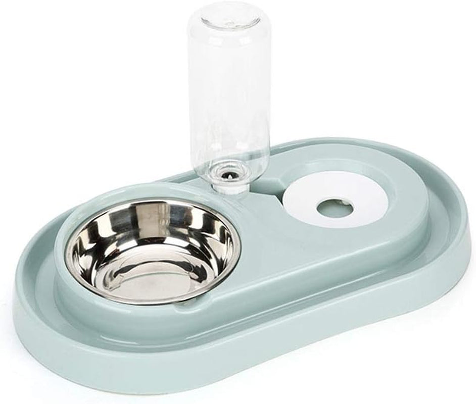 Spill-proof cat dog bowl Feeding Station – Auto Water Dispenser for Dogs & Cats Green