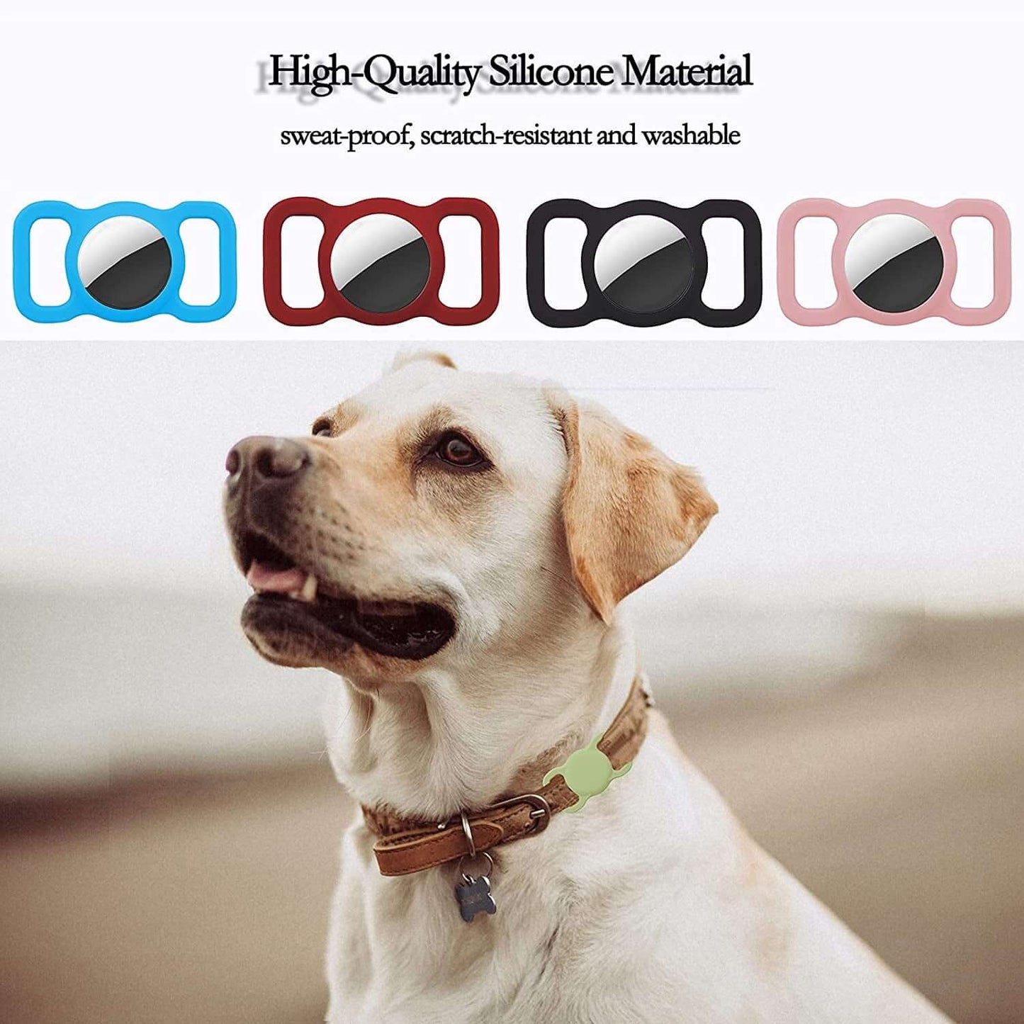 Silicone AirTag Case for Pets – Fits Dog & Cat Collars, Anti-Scratch & Secure - Petgrove Online
