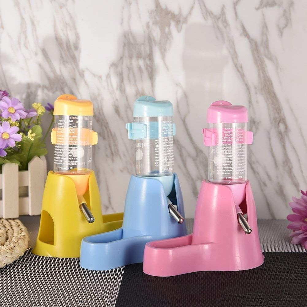 No-Drip Hamster Water Bottle – 80ml Feeder with Food Hut & Removable Base