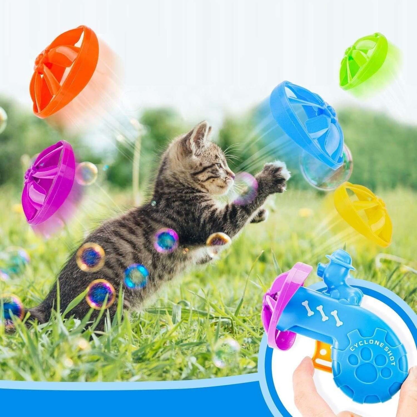 3pcchaser toys for indoor cats– Blue Chaser & Swat Toys for Kittens