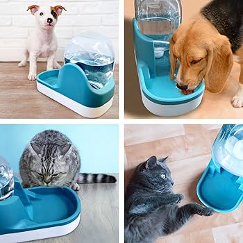 1-Gallon Automatic Pet Feeder & Water Dispenser – Double Bowl Design - Petgrove Online