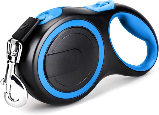 26ft Heavy-Duty Retractable Dog Leash – Tangle-Free with One-Hand Lock Blue 26Ft(Up To 110 Lbs)
