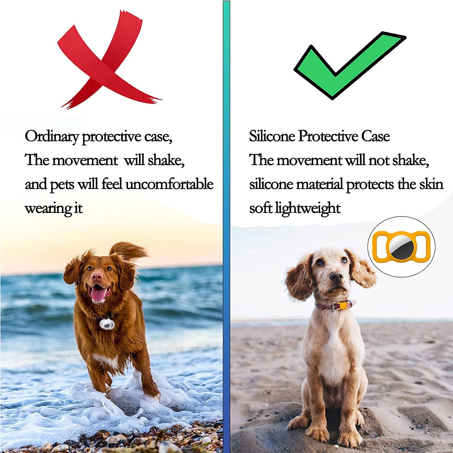 Silicone AirTag Case for Pets – Fits Dog & Cat Collars, Anti-Scratch & Secure - Petgrove Online