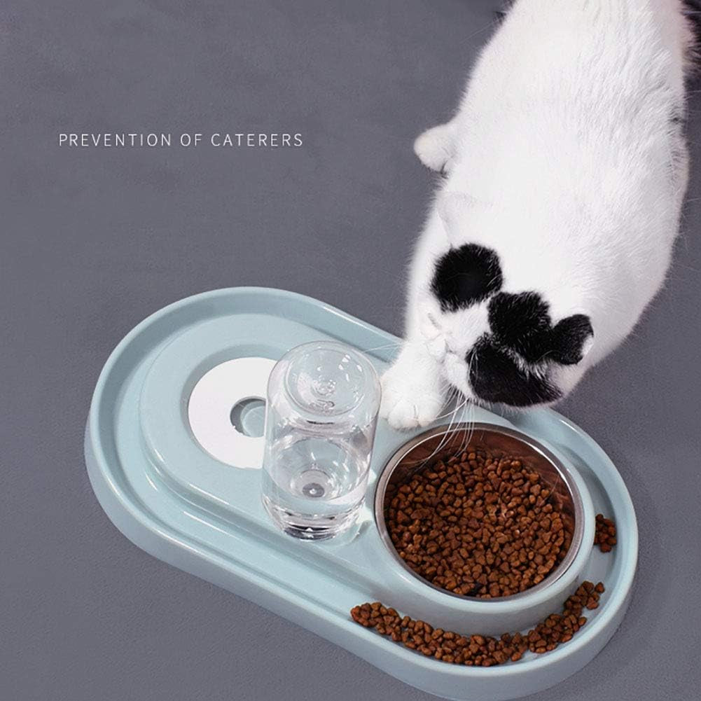 Spill-proof cat dog bowl Feeding Station – Auto Water Dispenser for Dogs & Cats