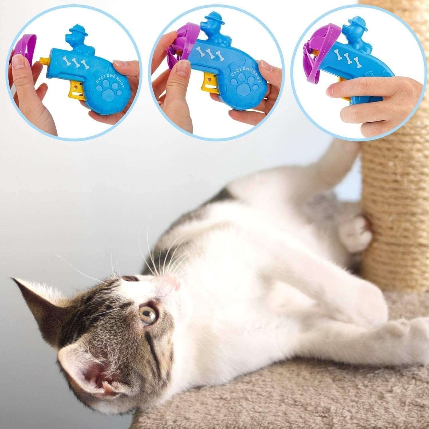 3pcchaser toys for indoor cats– Blue Chaser & Swat Toys for Kittens