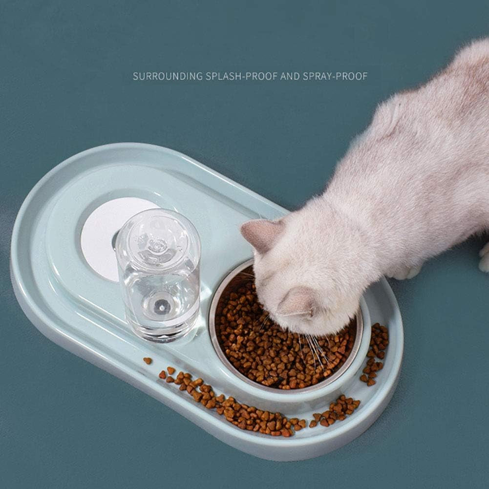 Spill-proof cat dog bowl Feeding Station – Auto Water Dispenser for Dogs & Cats