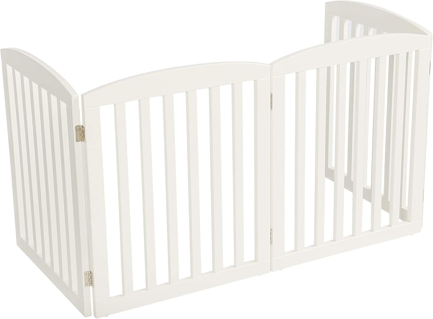 Foldable 24'' Wooden Dog Gate – 4-Panel Indoor Pet Divider - Petgrove Online