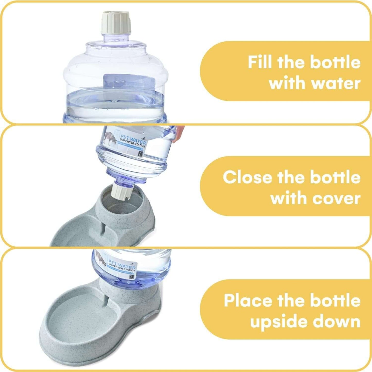 Automatic Pet Feeder & Water Dispenser – 1.3 Gallon, Spill-Free Design