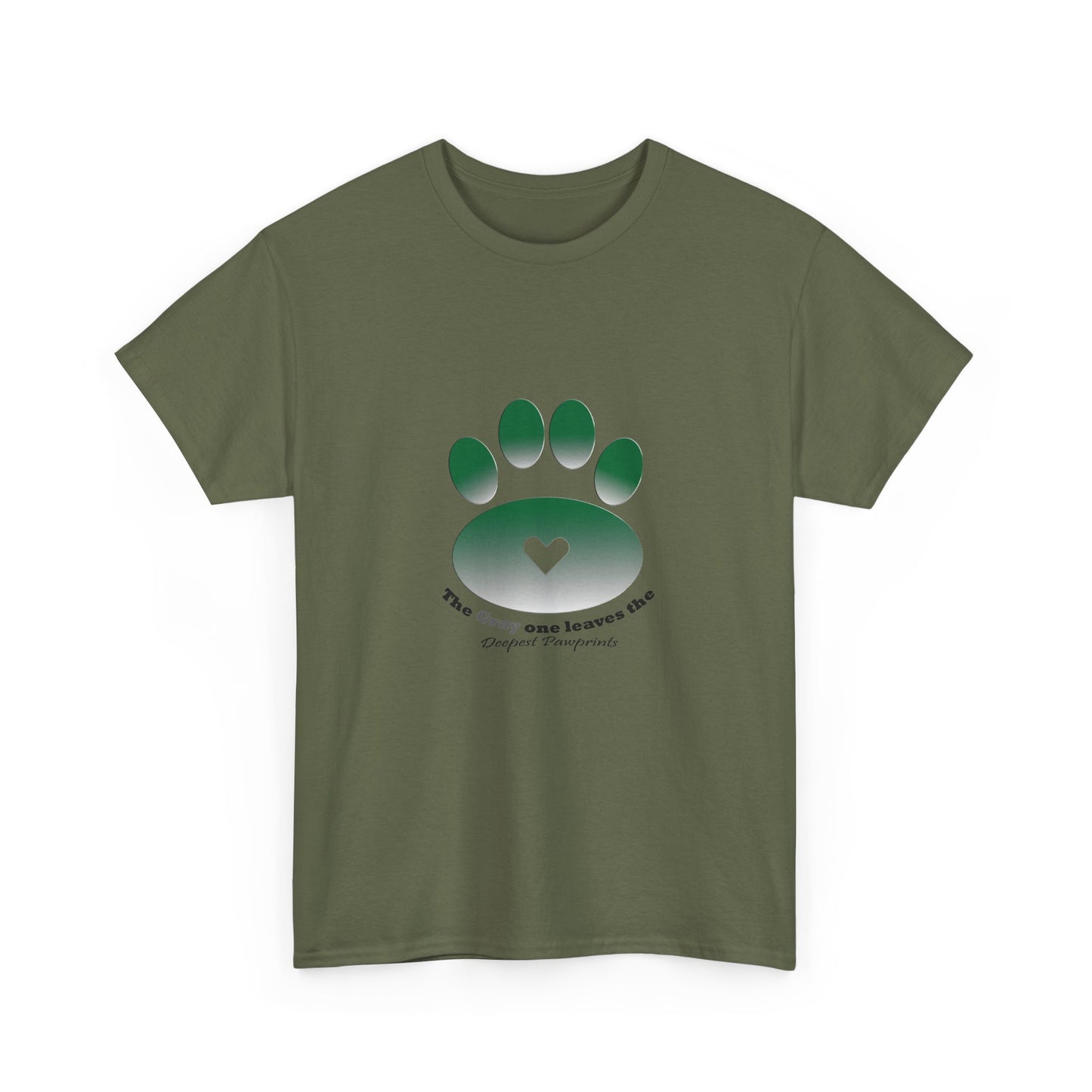 T-Shirt — Green Paw Heart Rescue Support Tee