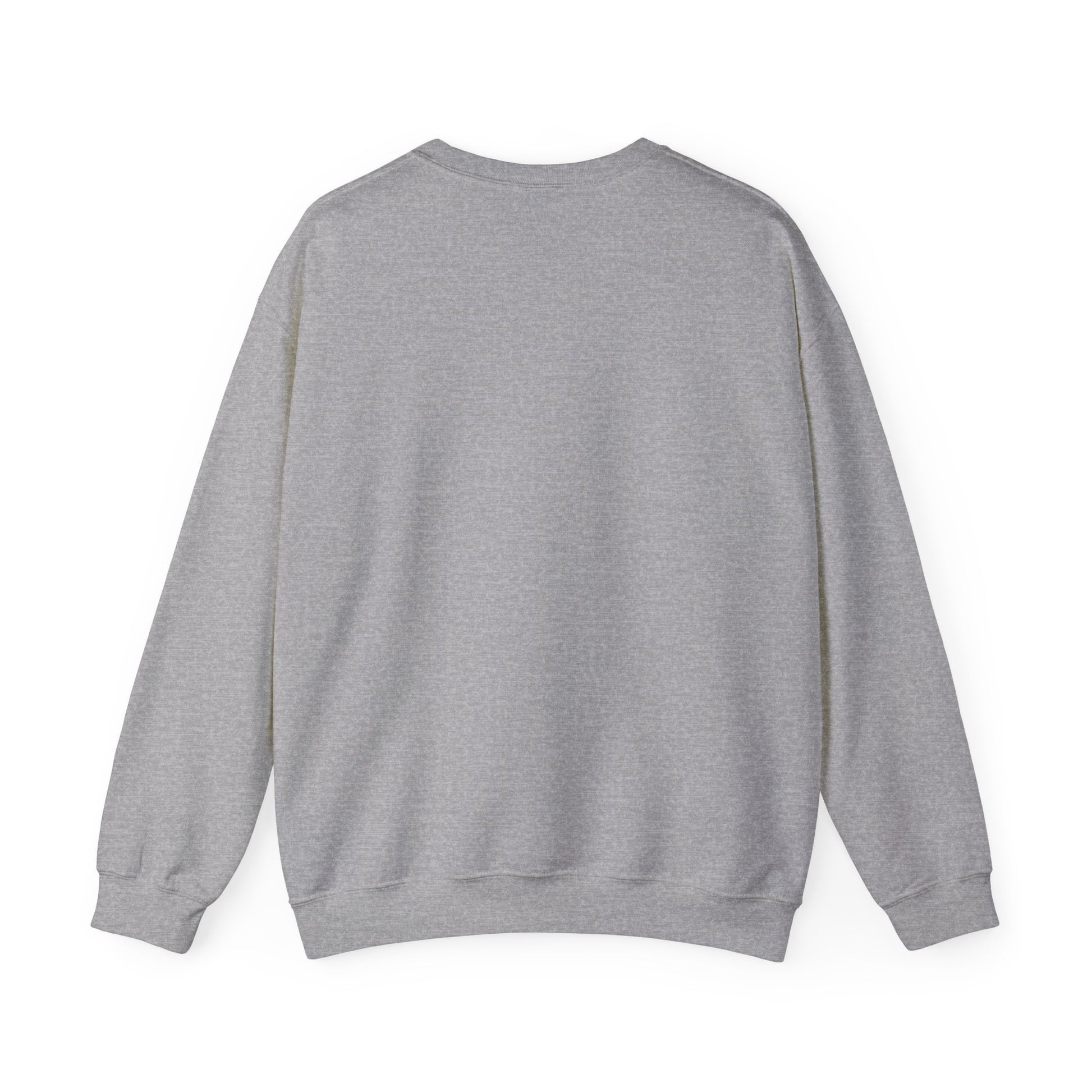 White Crewneck Sweatshirt with Minimalist German Shepherd Sketch — 'Guardian Every Season'