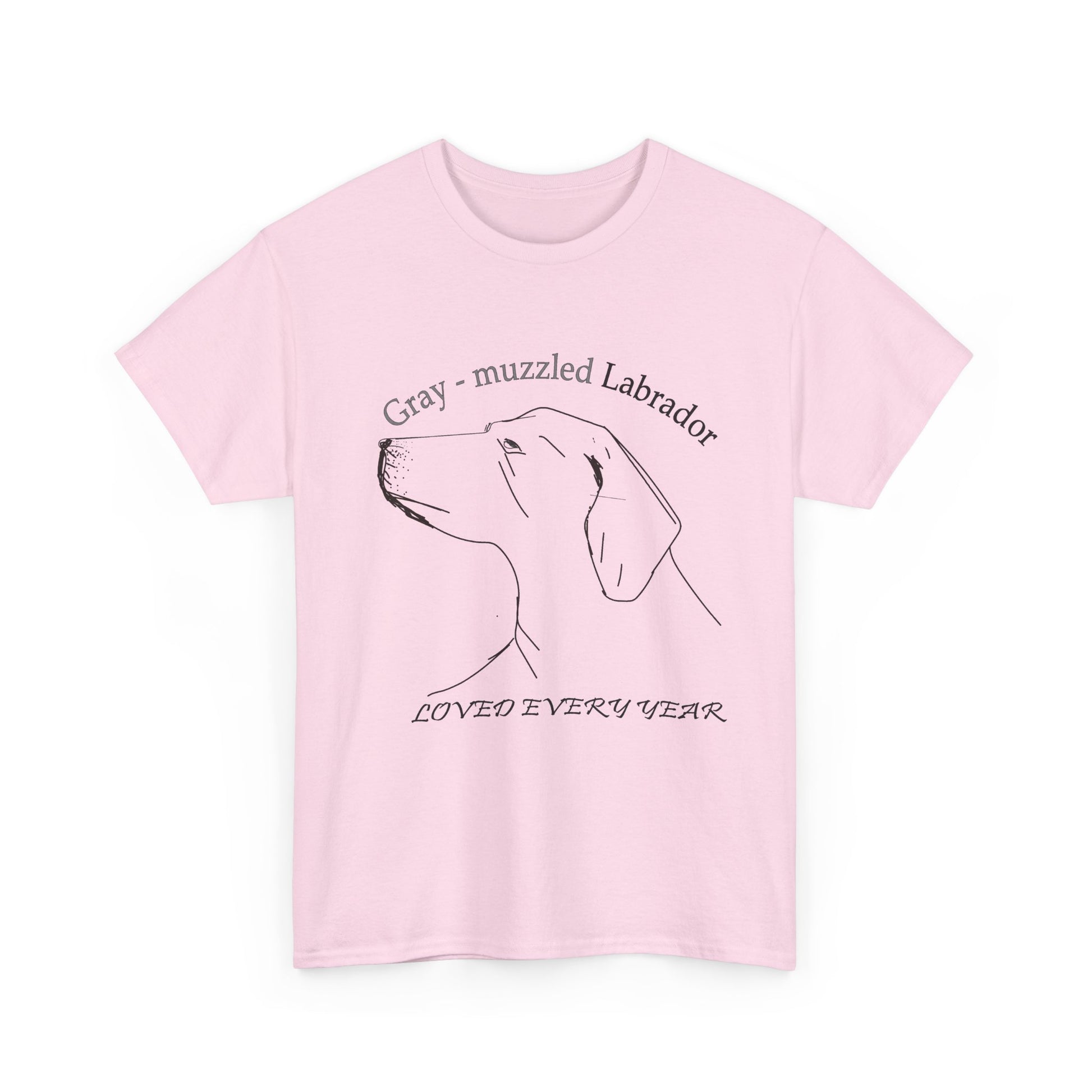 Gray-Muzzled Labrador Tee — "Loved Every Year" Memorial Dog Shirt