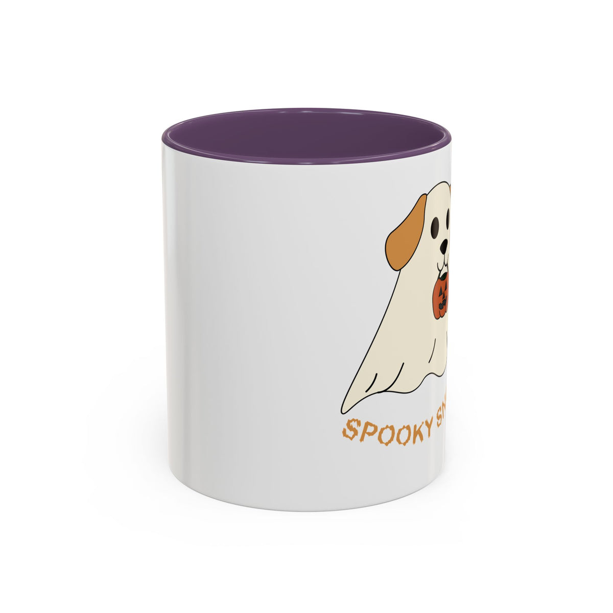 Spooky Snoot Dog Halloween Accent Coffee Mug Purple 11oz