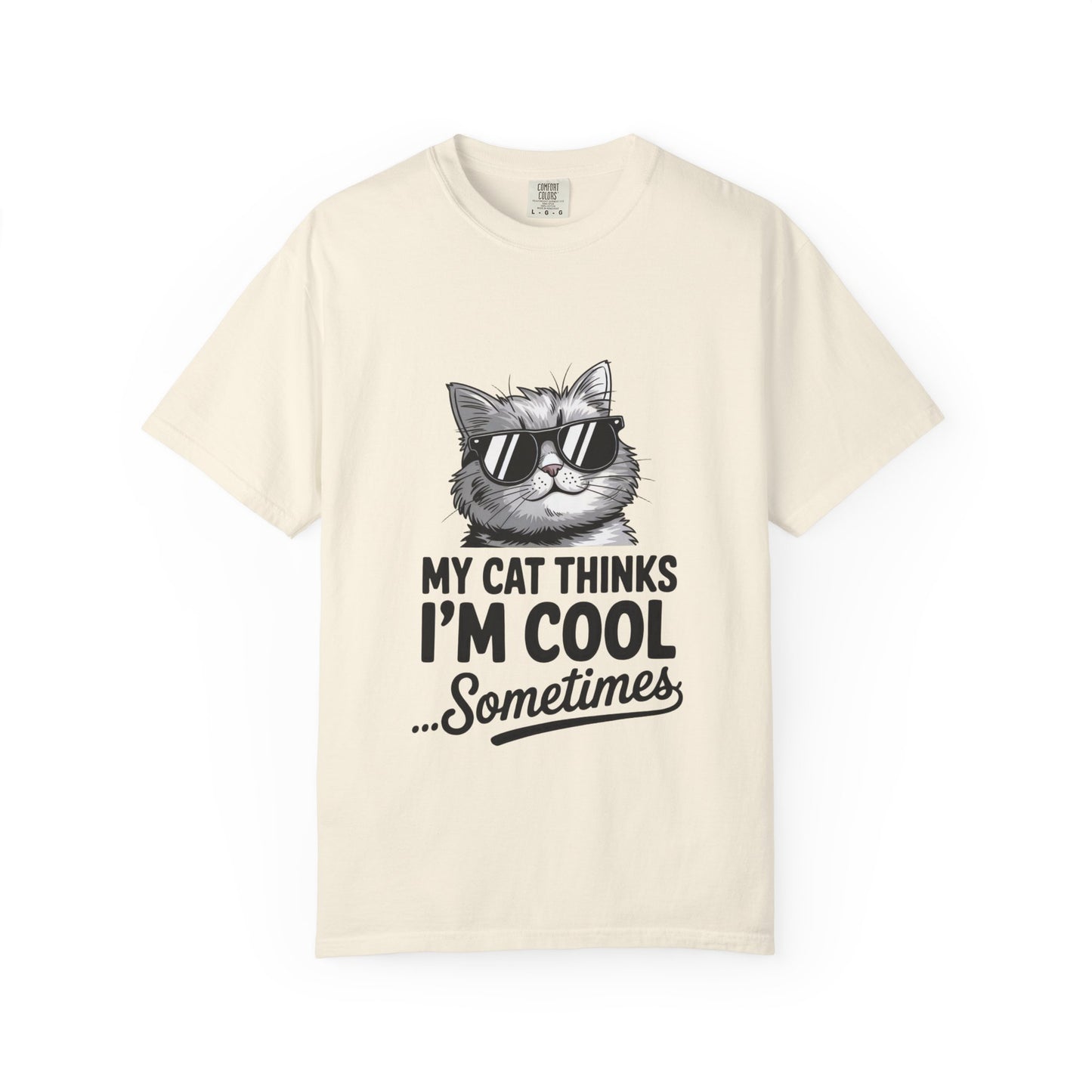 Cool Cat Unisex T-Shirt | Cat Lovers Gift | Funny Pet Tee | Gift for Him/Her | Cute Cat Shirt | Animal Lover Apparel Ivory