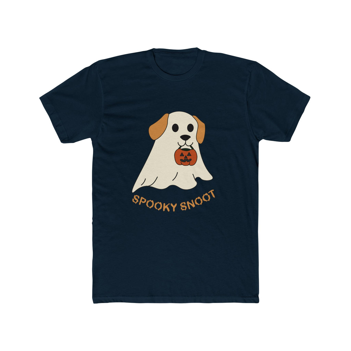 Spooky Snoot Ghost Dog T-Shirt Solid Midnight Navy