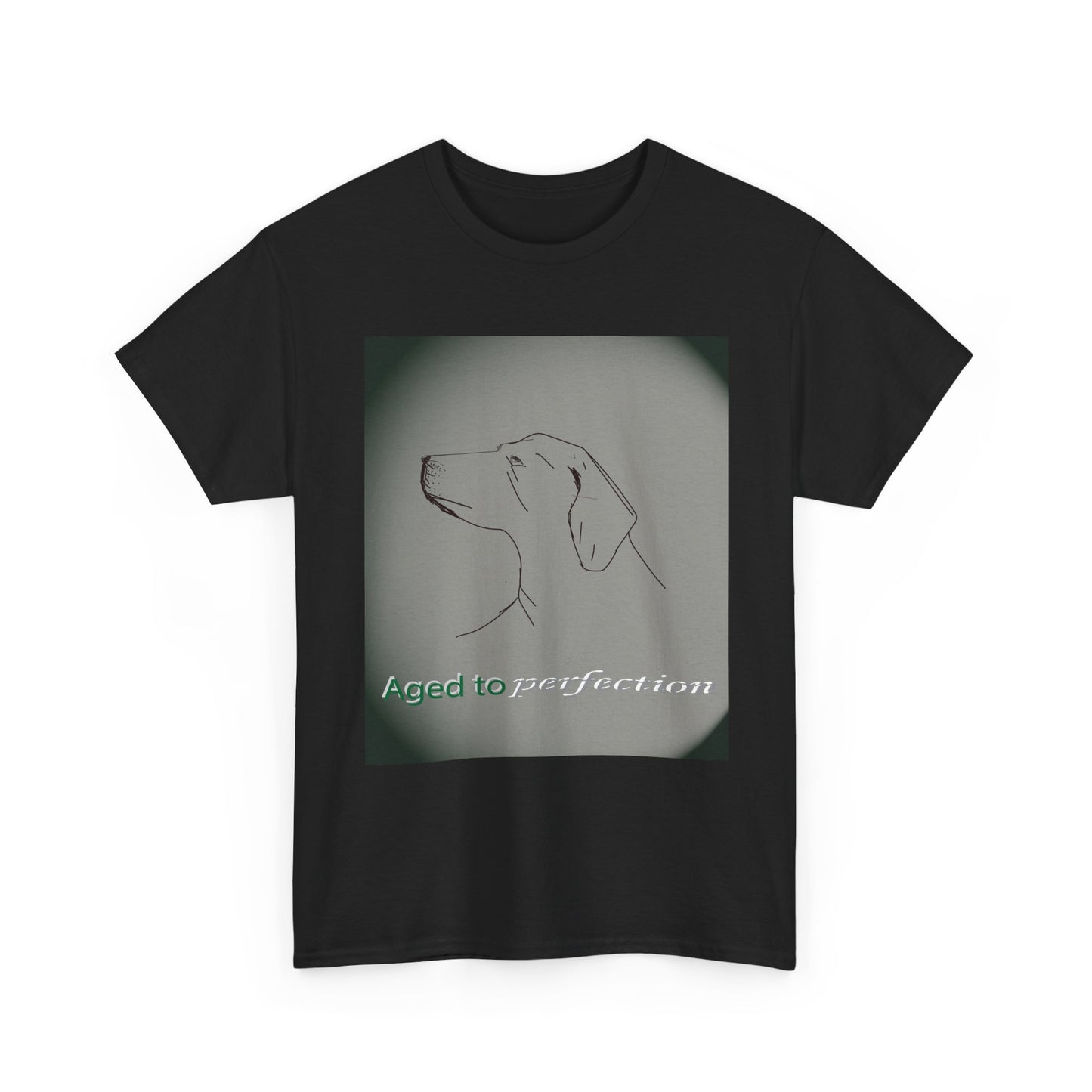 Dog Portrait Tee — "Aged to Perfection" Graphic T‑Shirt