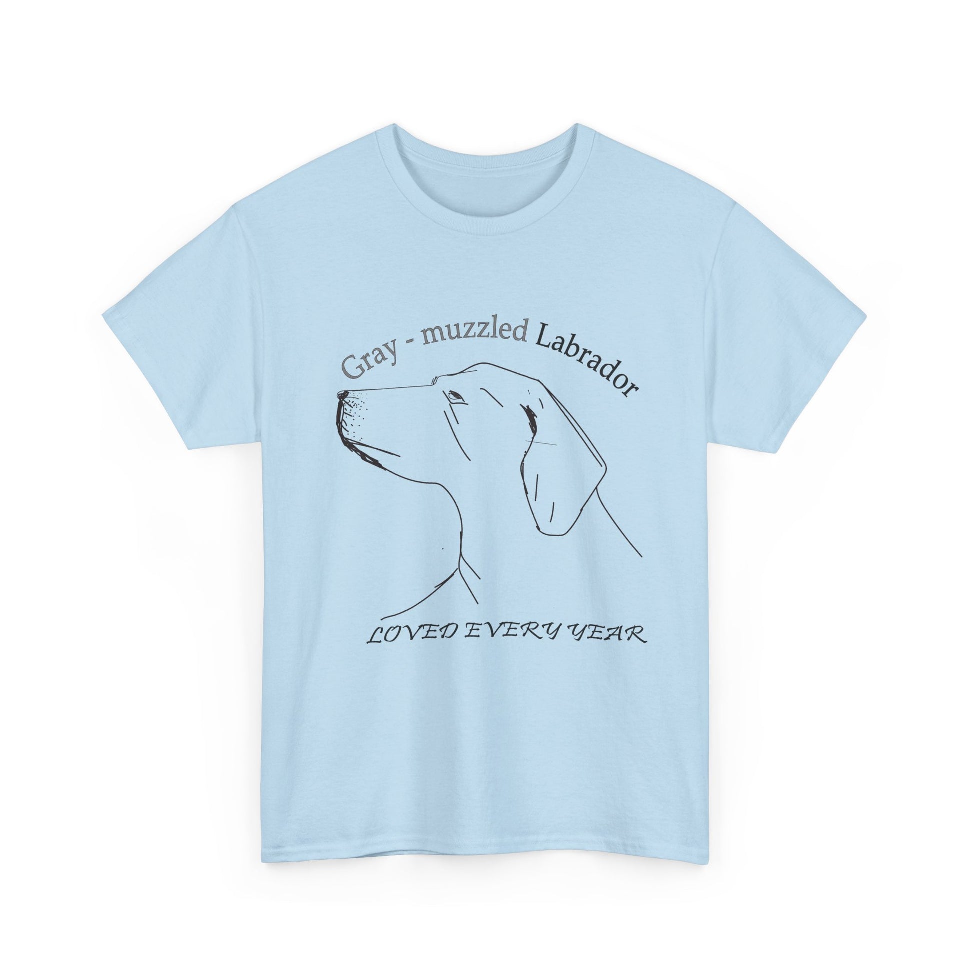 Gray-Muzzled Labrador Tee — "Loved Every Year" Memorial Dog Shirt