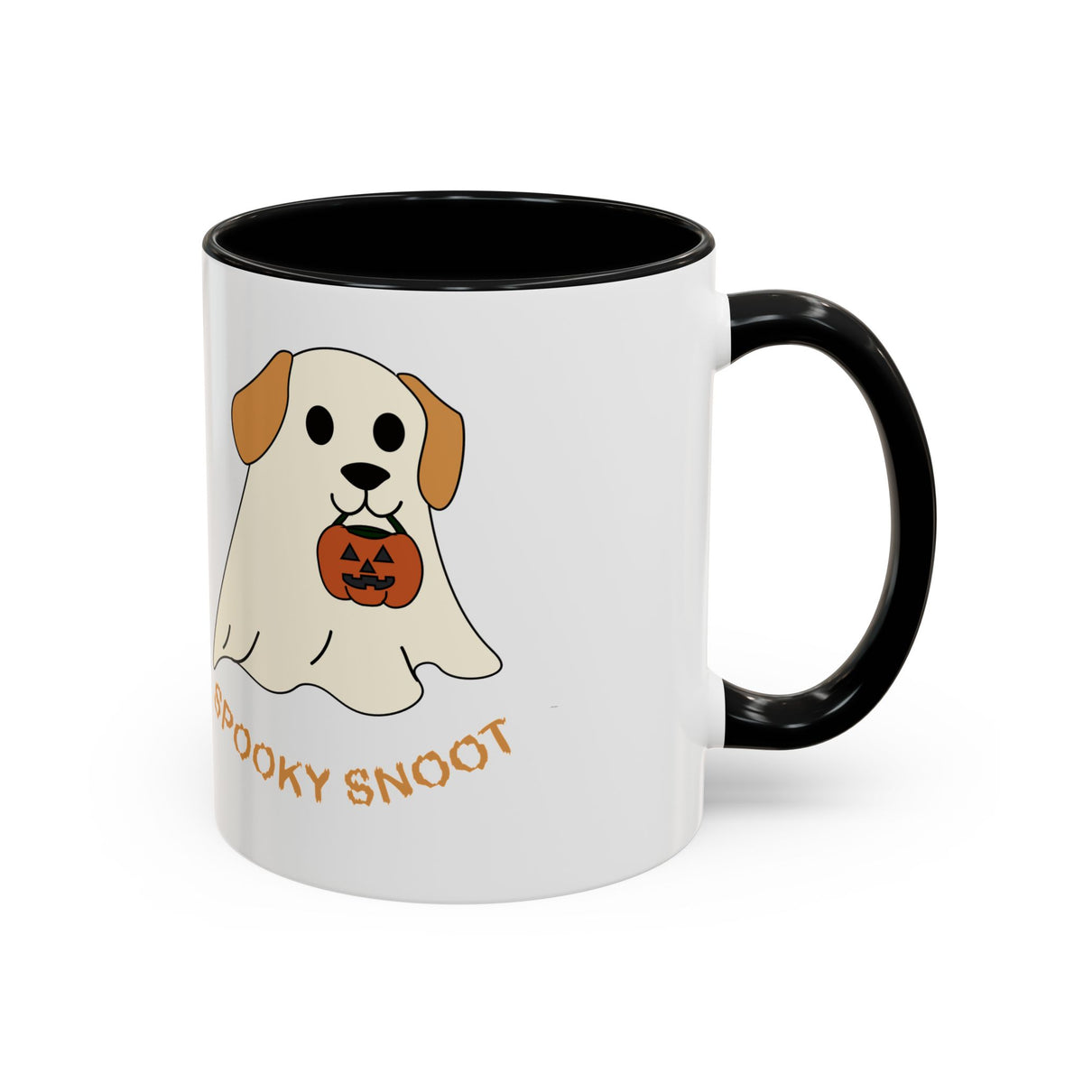 Spooky Snoot Dog Halloween Accent Coffee Mug Black 11oz