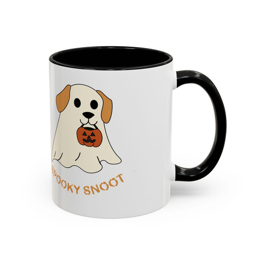 Spooky Snoot Dog Halloween Accent Coffee Mug Black 11oz