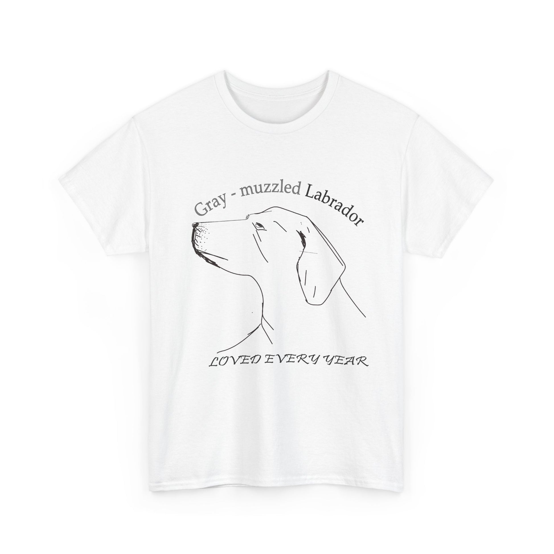 Gray-Muzzled Labrador Tee — "Loved Every Year" Memorial Dog Shirt