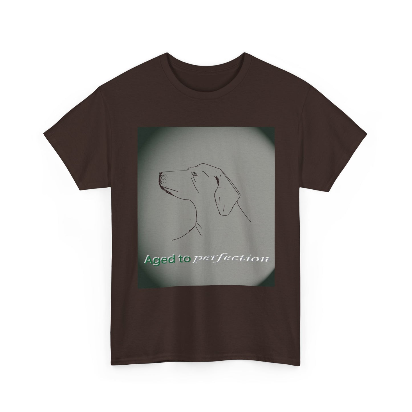 Dog Portrait Tee — "Aged to Perfection" Graphic T‑Shirt