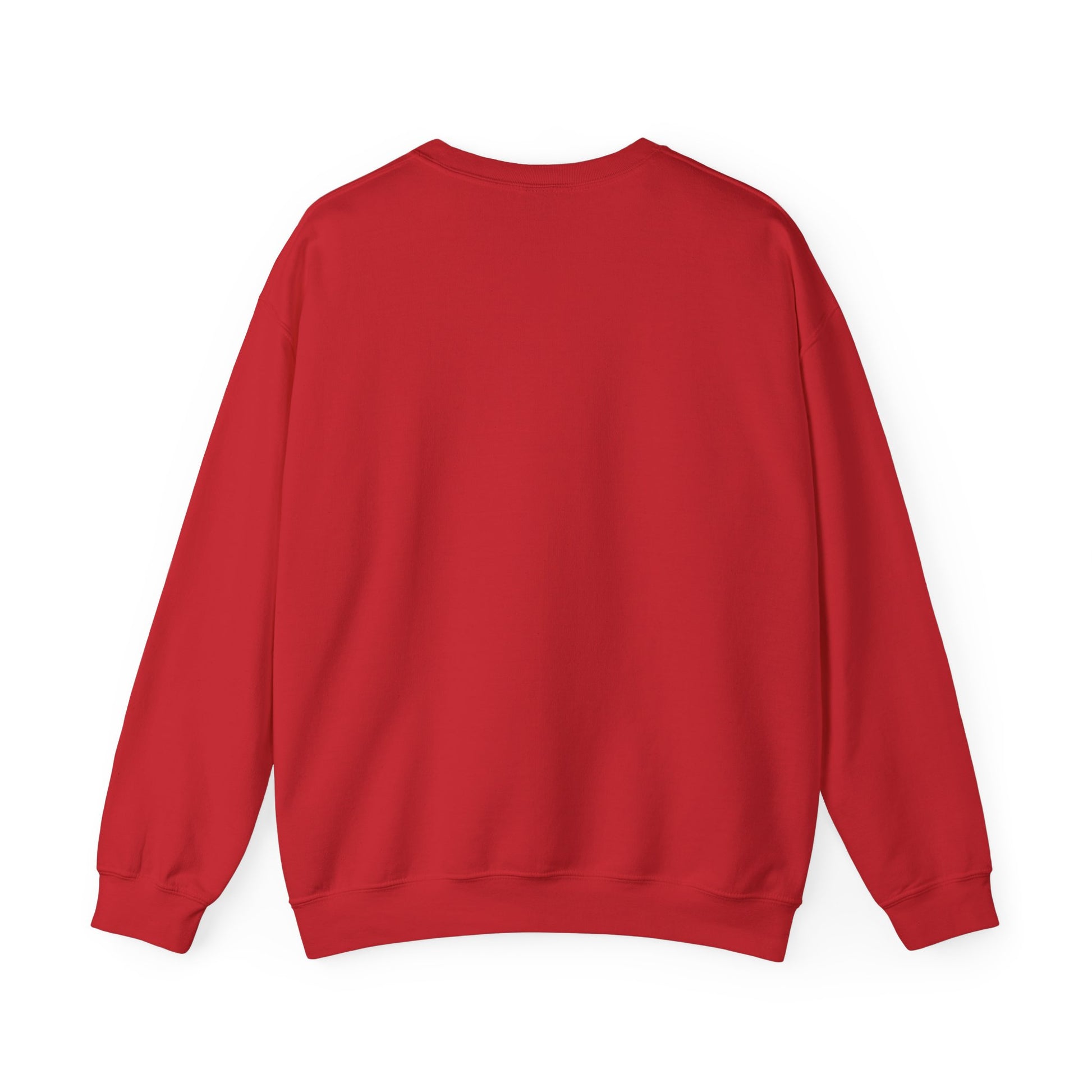 White Crewneck Sweatshirt with Minimalist German Shepherd Sketch — 'Guardian Every Season'