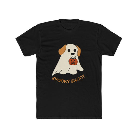 Spooky Snoot Ghost Dog T-Shirt Solid Black