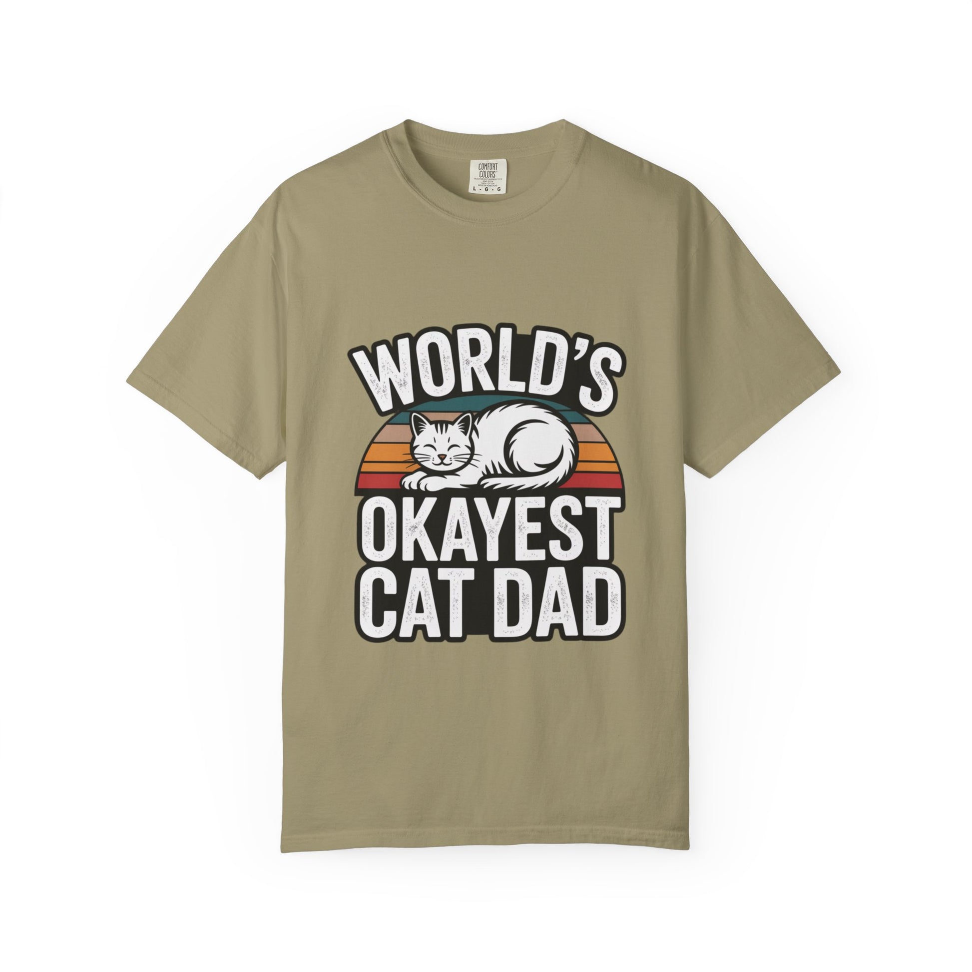 World’s Okayest Cat Dad – Funny Cat Parent T-Shirt