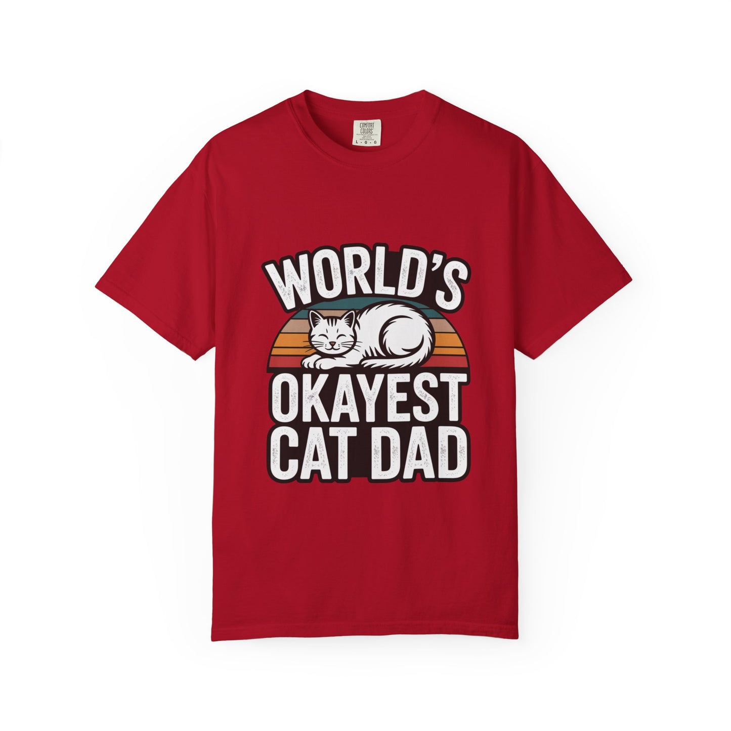 World’s Okayest Cat Dad – Funny Cat Parent T-Shirt