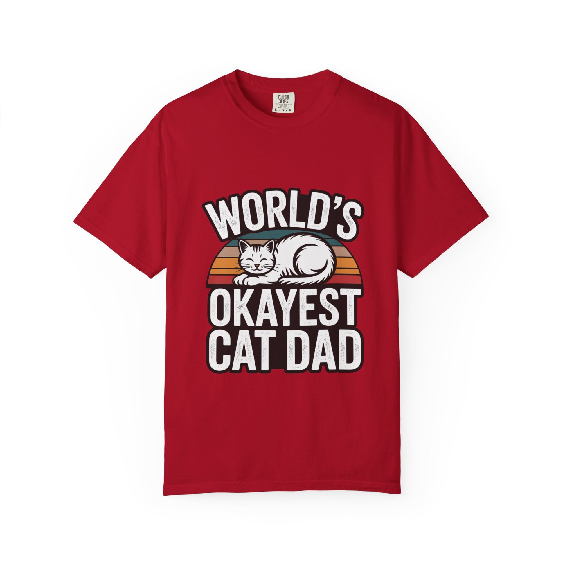 World’s Okayest Cat Dad – Funny Cat Parent T-Shirt