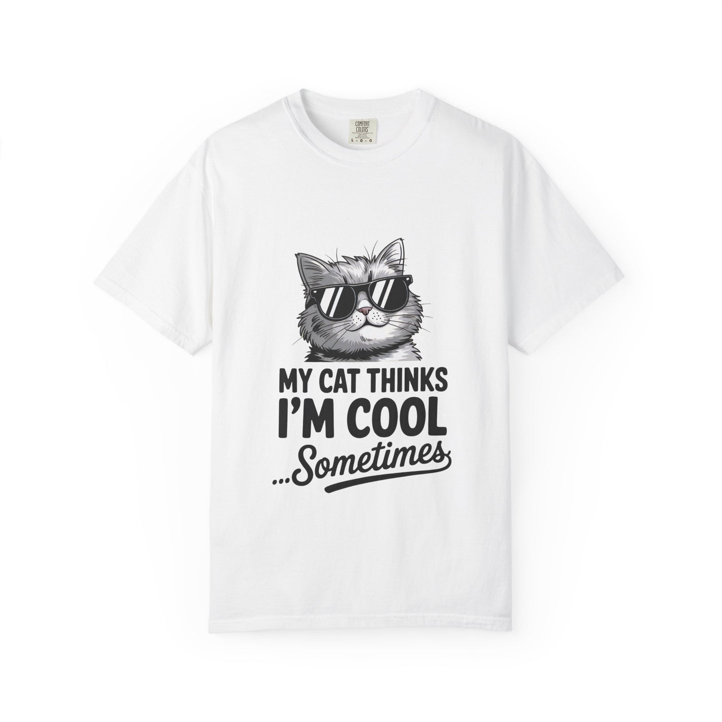 Cool Cat Unisex T-Shirt | Cat Lovers Gift | Funny Pet Tee | Gift for Him/Her | Cute Cat Shirt | Animal Lover Apparel White