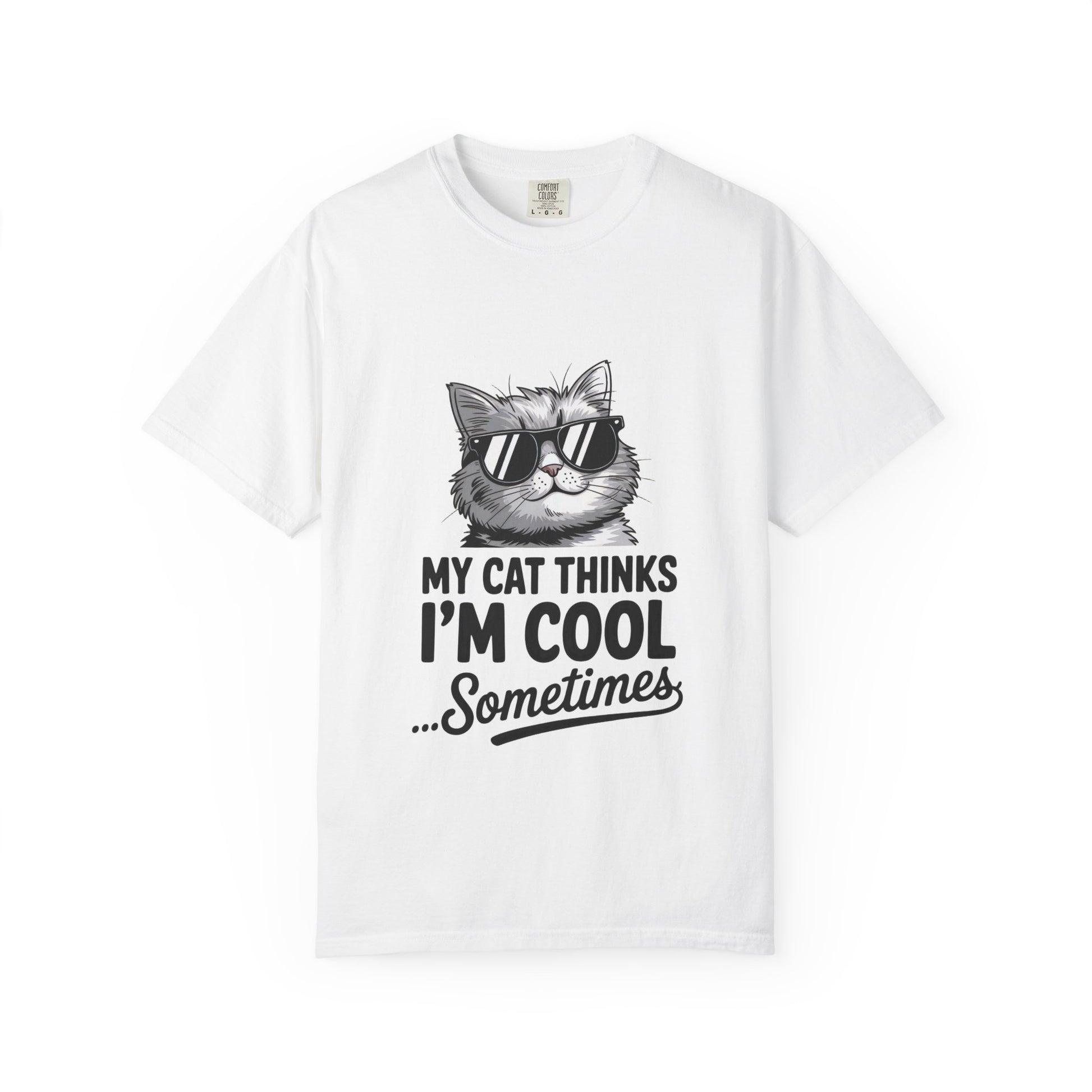 Cool Cat Unisex T-Shirt | Cat Lovers Gift | Funny Pet Tee | Gift for Him/Her | Cute Cat Shirt | Animal Lover Apparel White