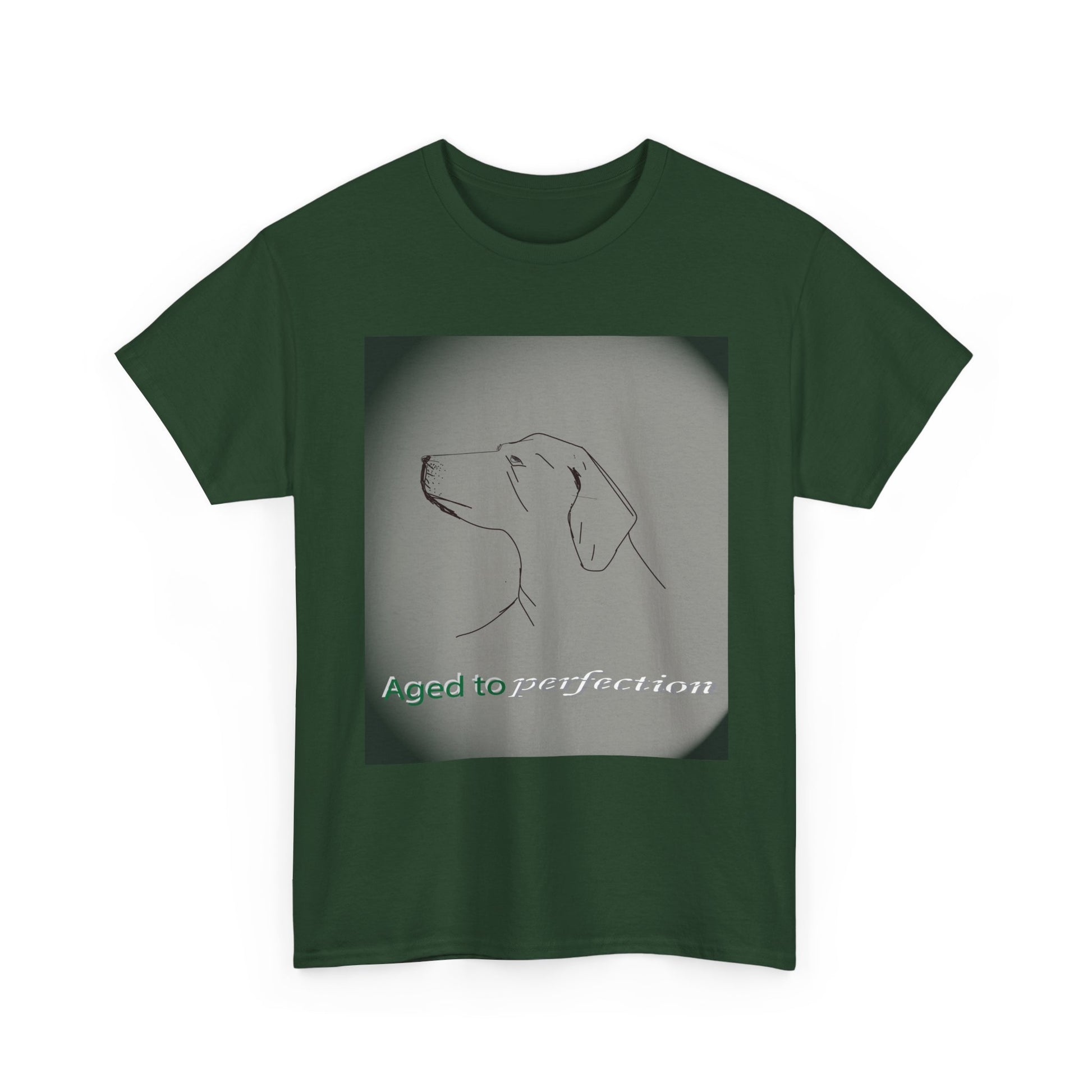 Dog Portrait Tee — "Aged to Perfection" Graphic T‑Shirt