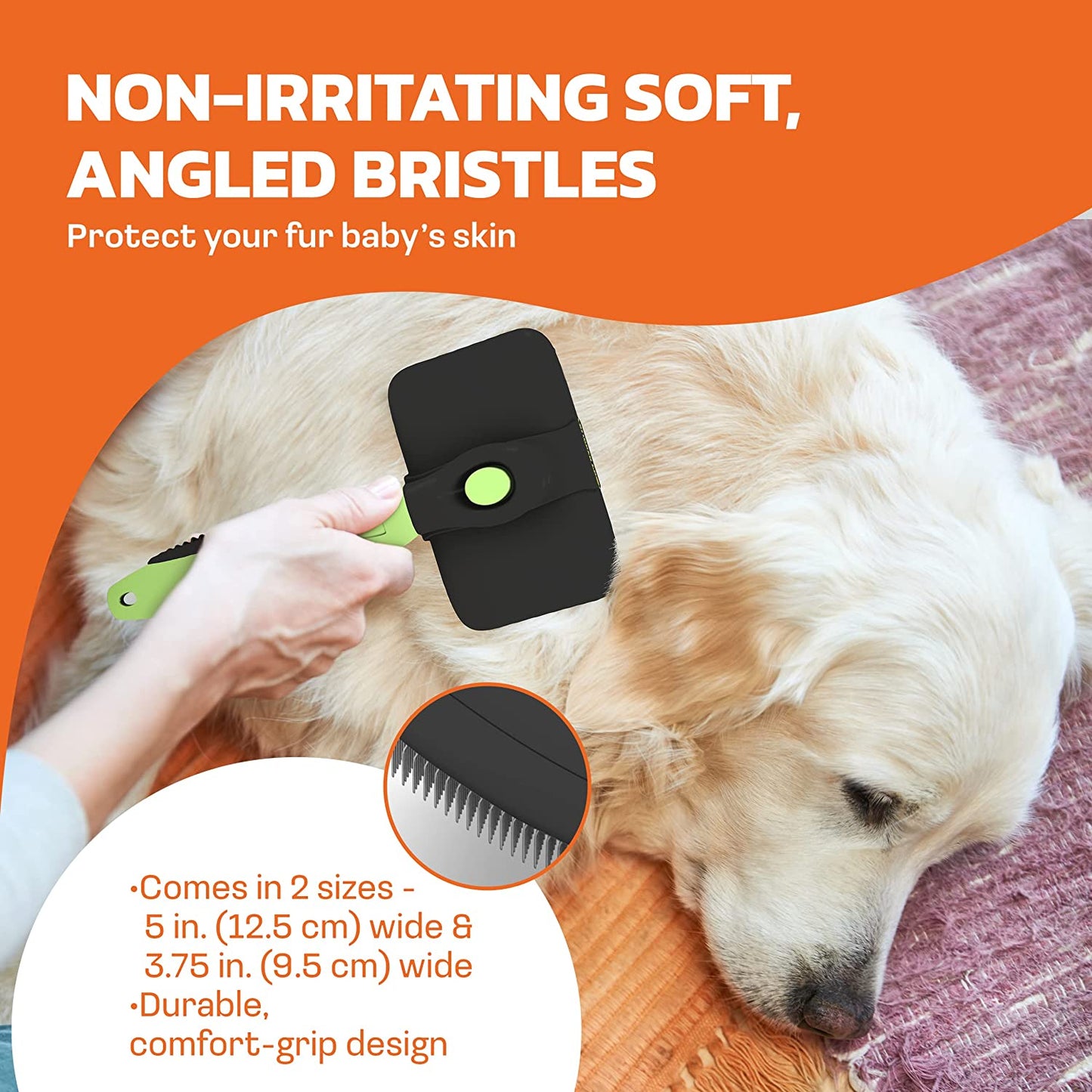 Self-Cleaning Slicker Brush – Grooming & Deshedding Tool for Cats & Dogs