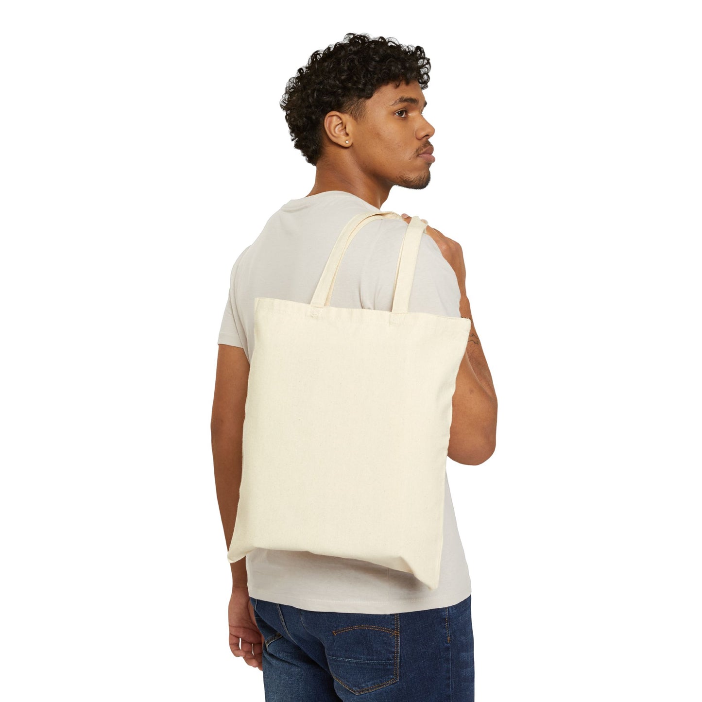 Dog Silhouette Canvas Tote - "Aged to Perfection" Eco-Friendly Shopper