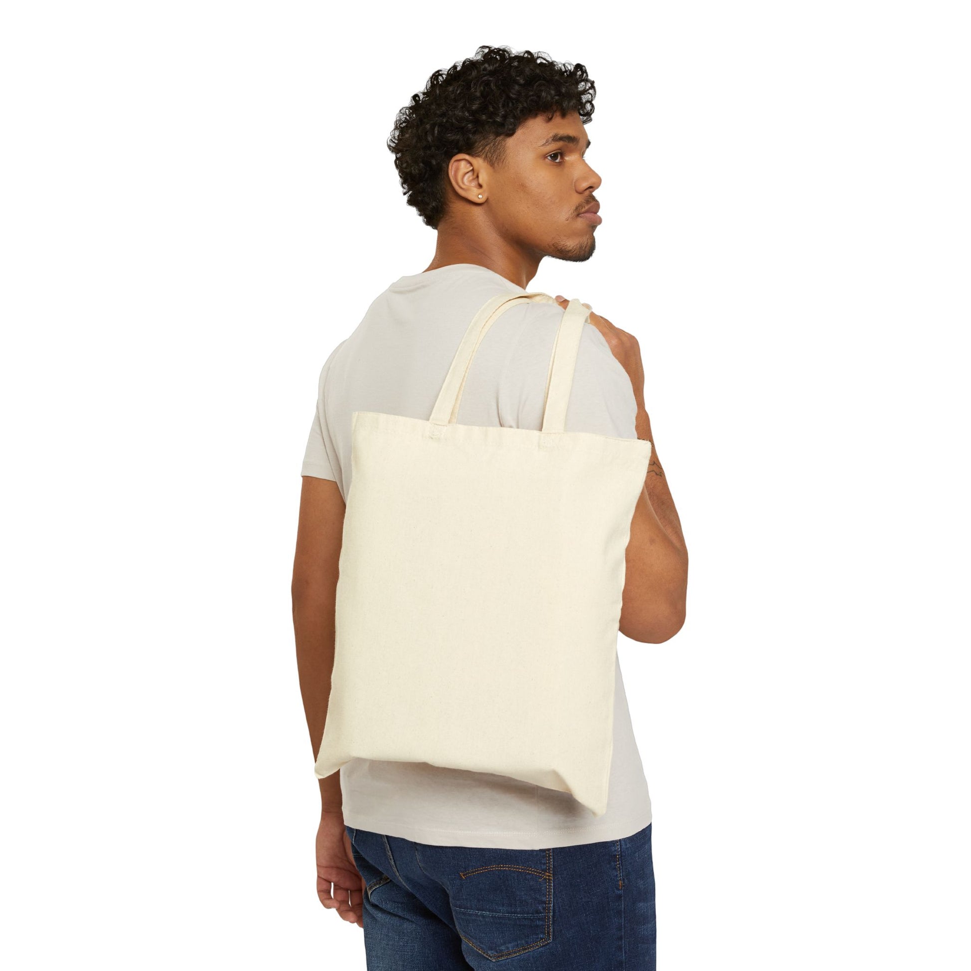 Dog Silhouette Canvas Tote - "Aged to Perfection" Eco-Friendly Shopper