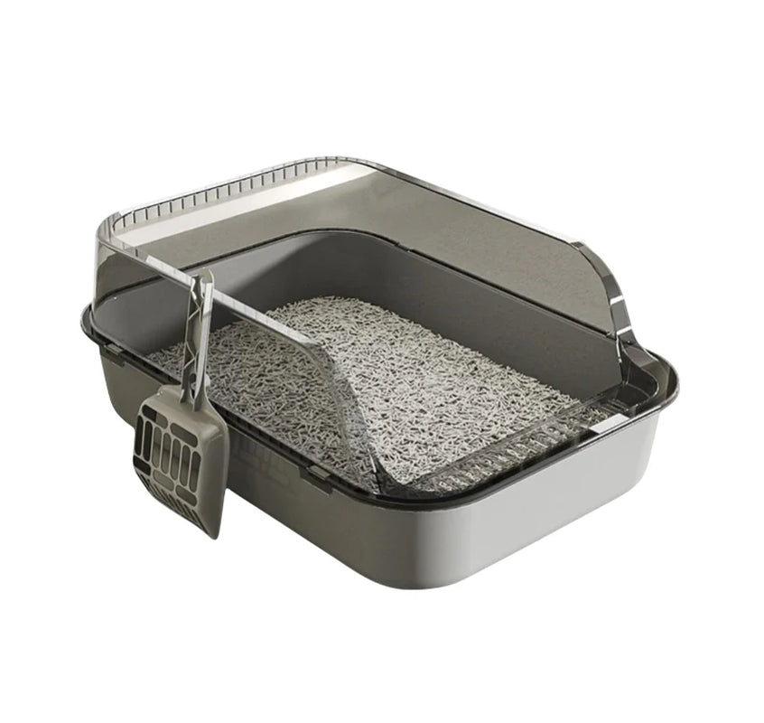 Semi-Enclosed Toilet,Anti-Spill Design,Thickened Structure Odor Blocking, Simple Pet Litter Box,High Side Anti-Splashing, Semi-Enclosed Removable Cats Litter Boxes, Easy To-Clean Default Title