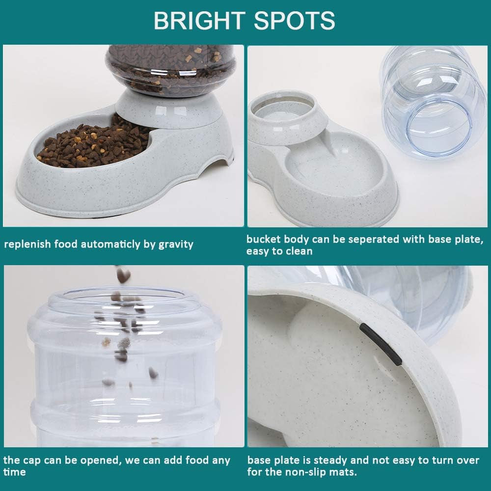1-Gallon Gravity Pet Feeder – Automatic Food Dispenser for Cats & Small Dogs