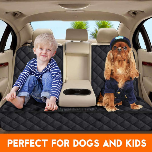 Waterproof Dog Car Seat Cover – Black, Non-Slip & Scratch-Resistant - Petgrove Online