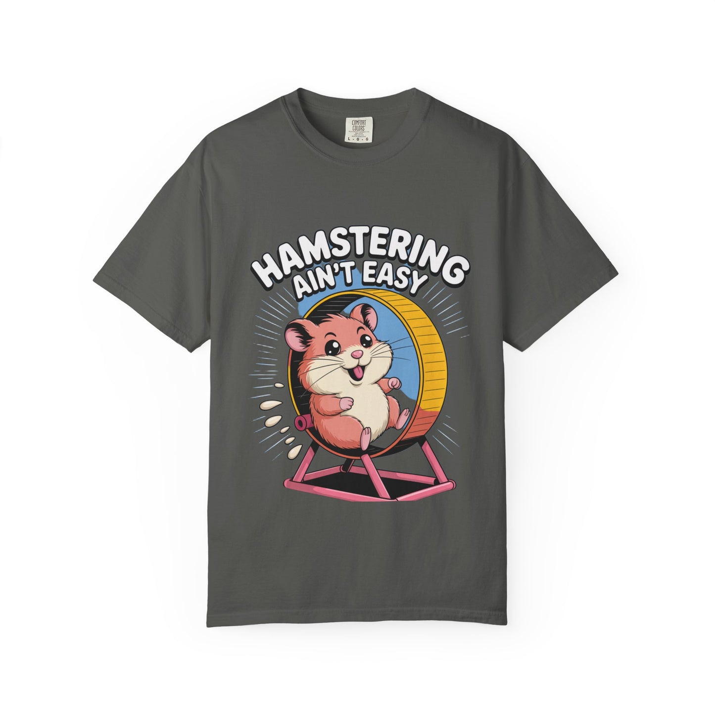 Cute Hamster Unisex T-Shirt - Fun Pet Lover Tee, Gift for Animal Lovers, Hamstering Ain't Easy Shirt, Casual Wear, Cute Humor Shirt Pepper