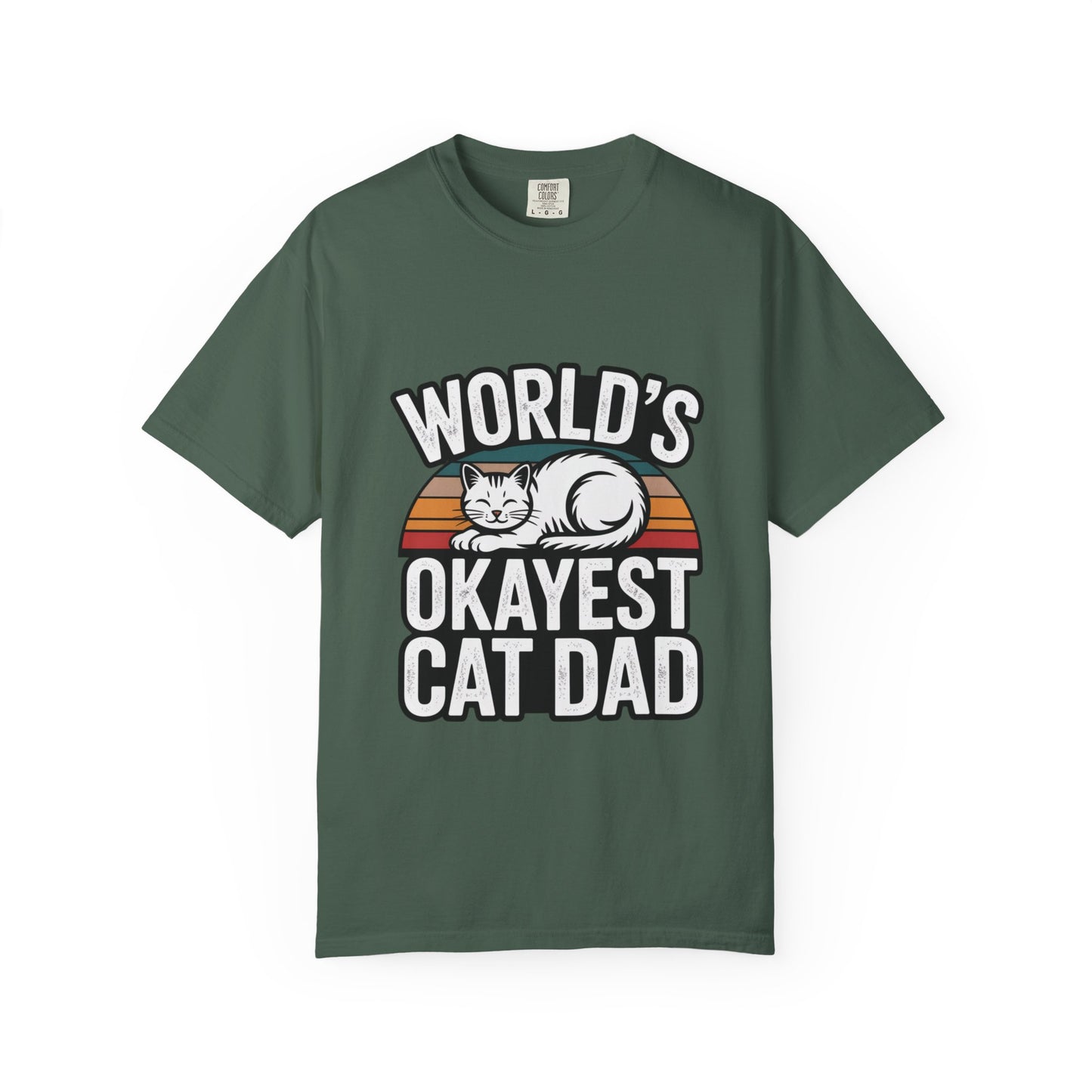 World’s Okayest Cat Dad – Funny Cat Parent T-Shirt
