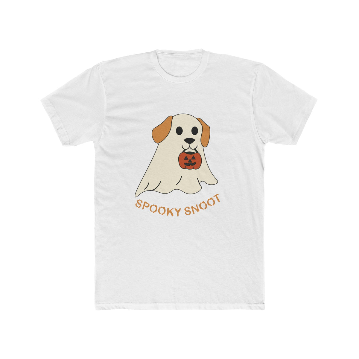 Spooky Snoot Ghost Dog T-Shirt Solid White