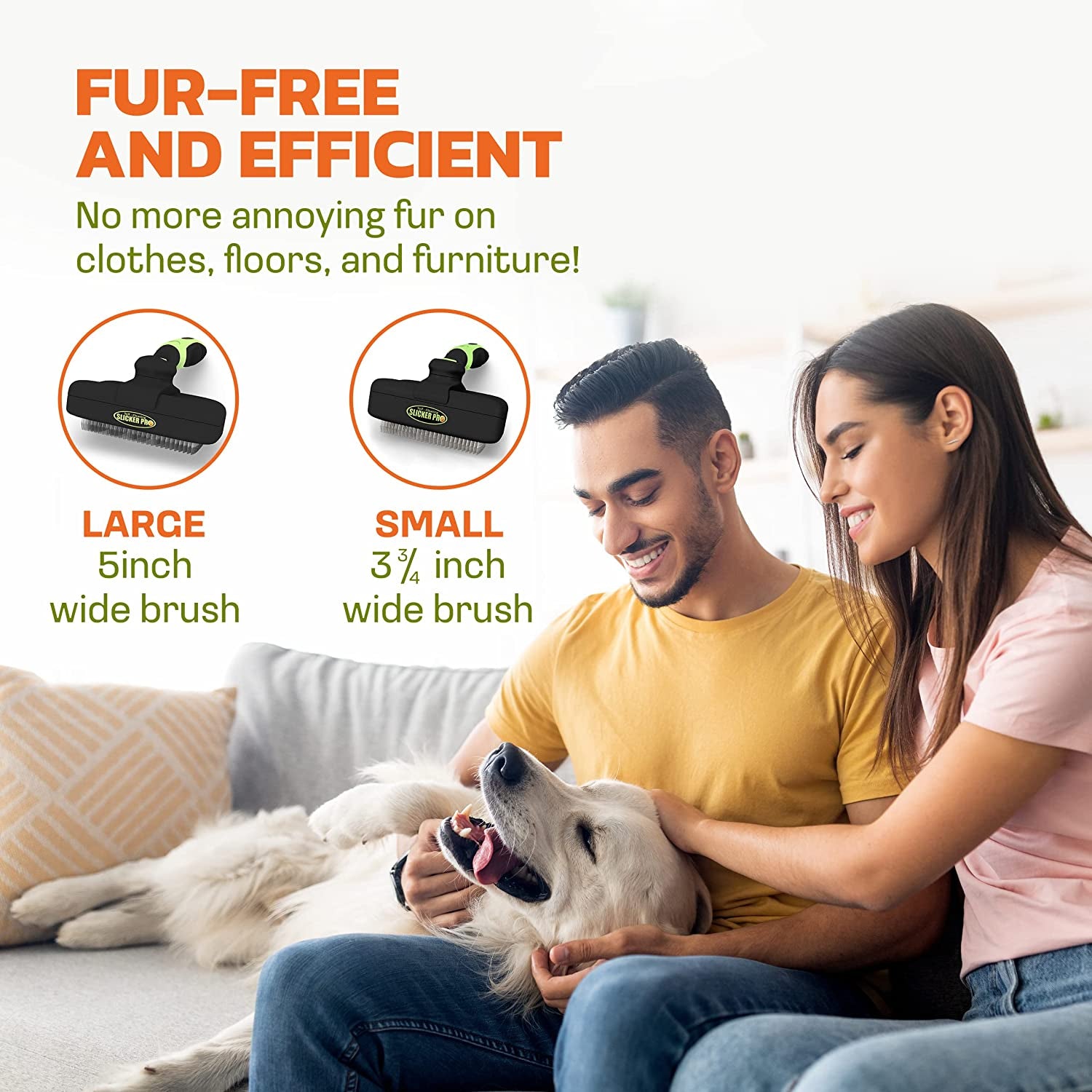 Self-Cleaning Slicker Brush – Grooming & Deshedding Tool for Cats & Dogs