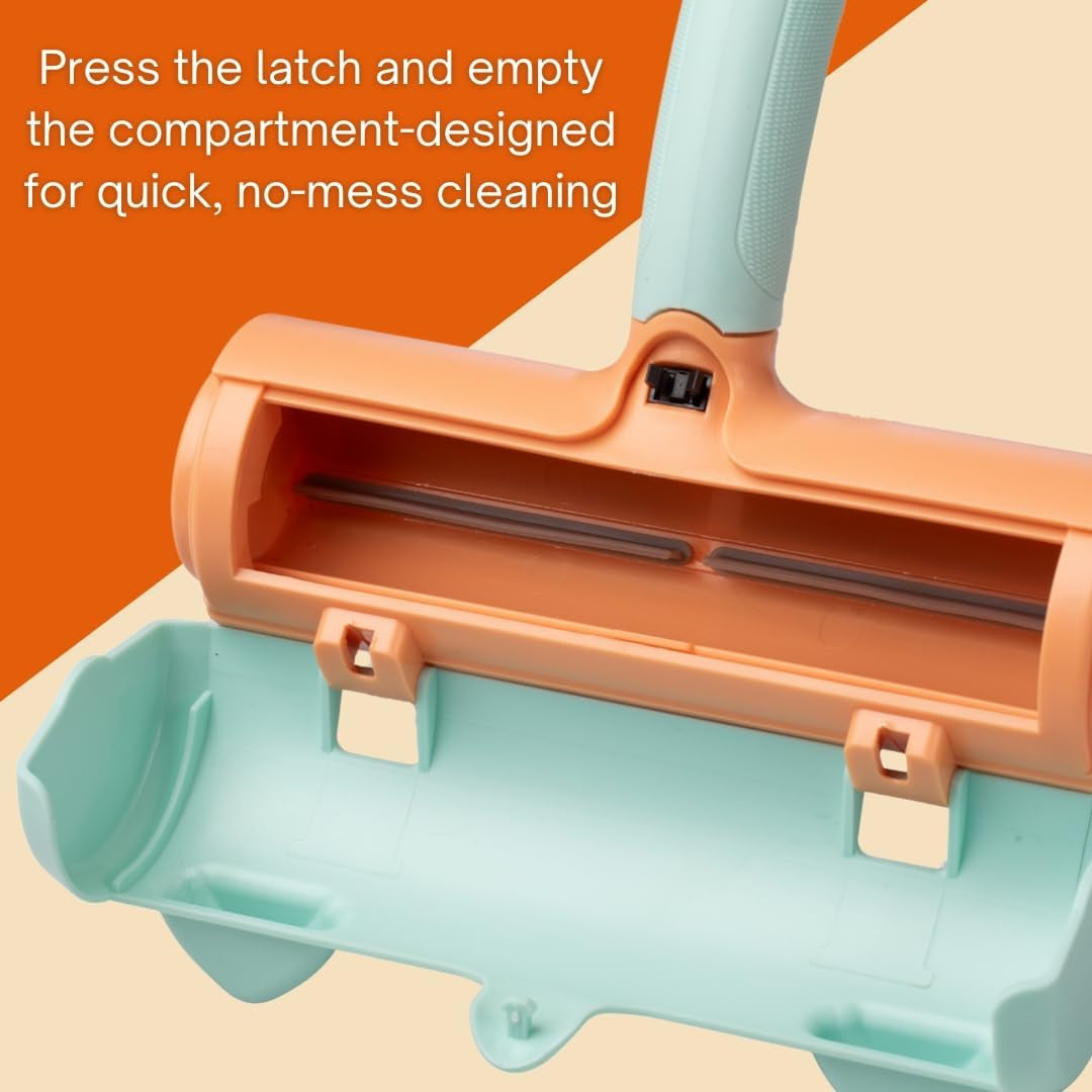 Pet Hair Remover plus Bonus Compact Reusable Roller Bundle for Dog Hair & Cat Hair Cleaning from Bedding, Furniture, Car Seats, and Clothing