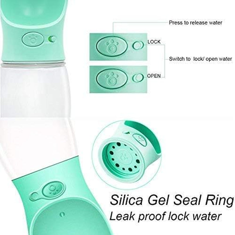 12oz Portable Dog Water Bottle – Leakproof Travel Dispenser for Small Pets