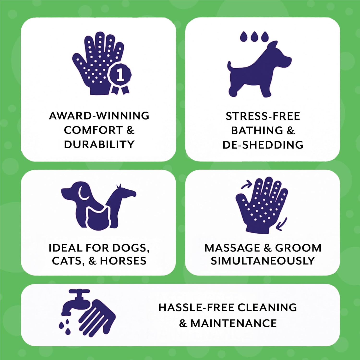 Pet Grooming Gloves - Patented #1 Ranked, Award Winning Shedding, Bathing, & Hair Remover Gloves - Gentle Brush for Cats, Dogs, and Horses (Grey, Small)