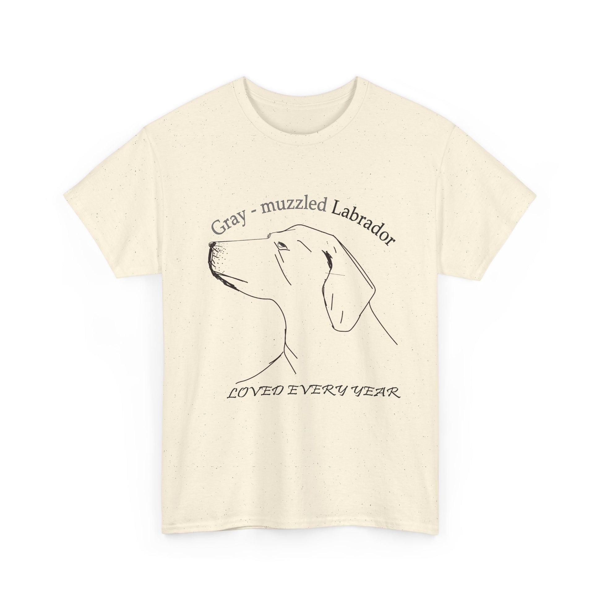 Gray-Muzzled Labrador Tee — "Loved Every Year" Memorial Dog Shirt